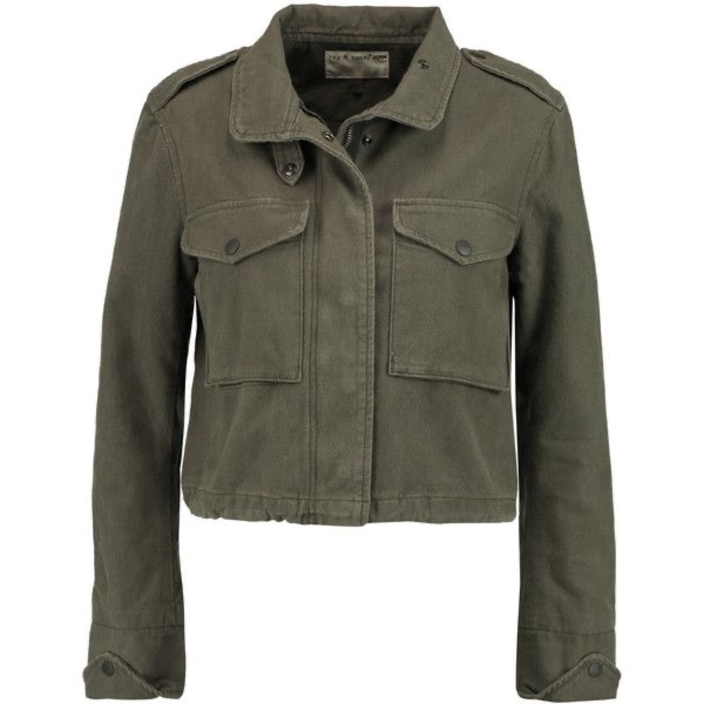 Rag and Bone Army Military Fatigue Cropped Jacket